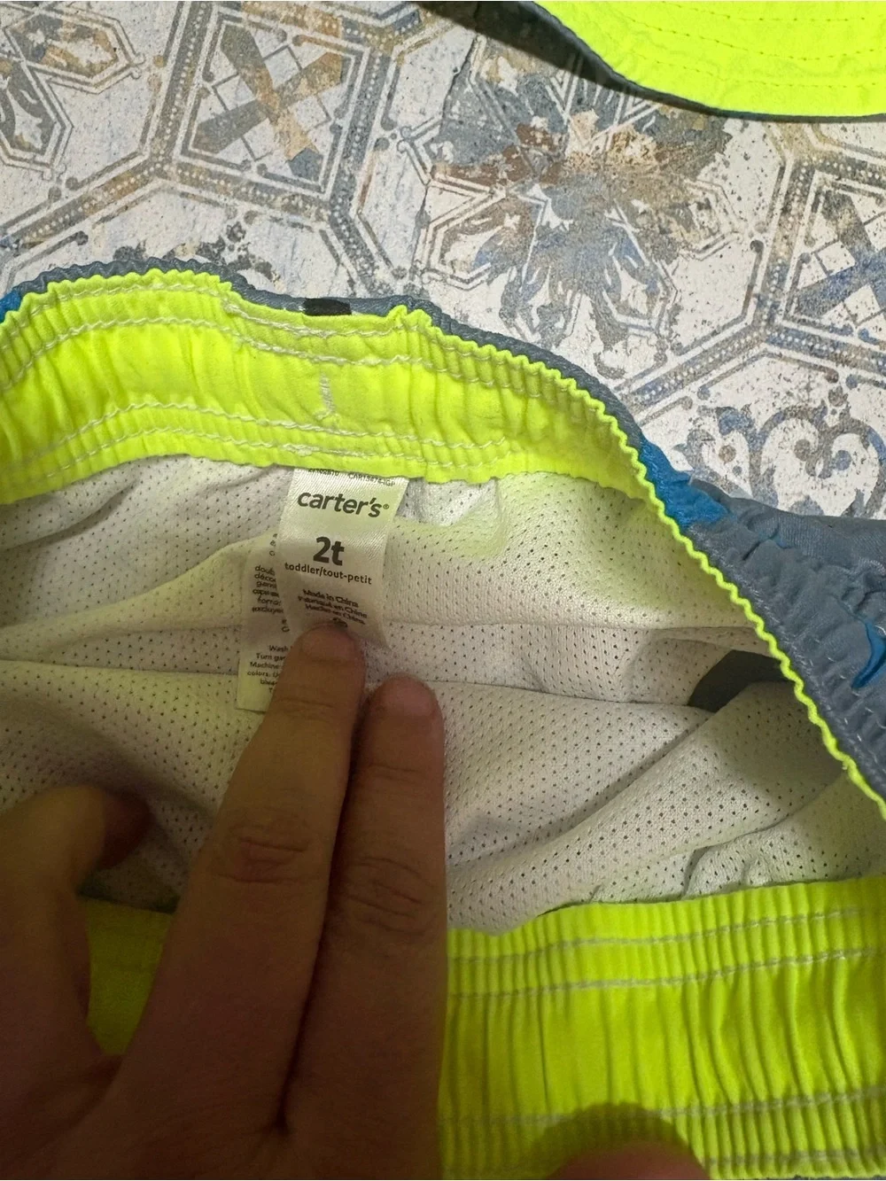 Carter's Boys Shark Swim Shorts and Hat Bundle